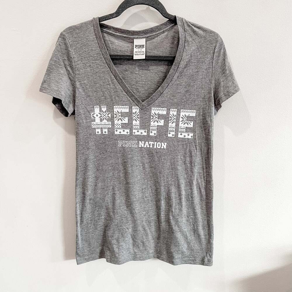 NWOT Large Victoria's Secret PINK #Elfie Holiday Top